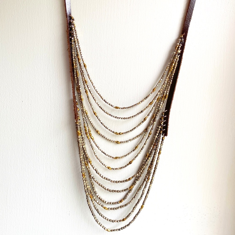 Leather & Metal, Western, Boho, Necklace